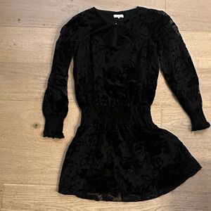 Parker Black Floral Mini Dress